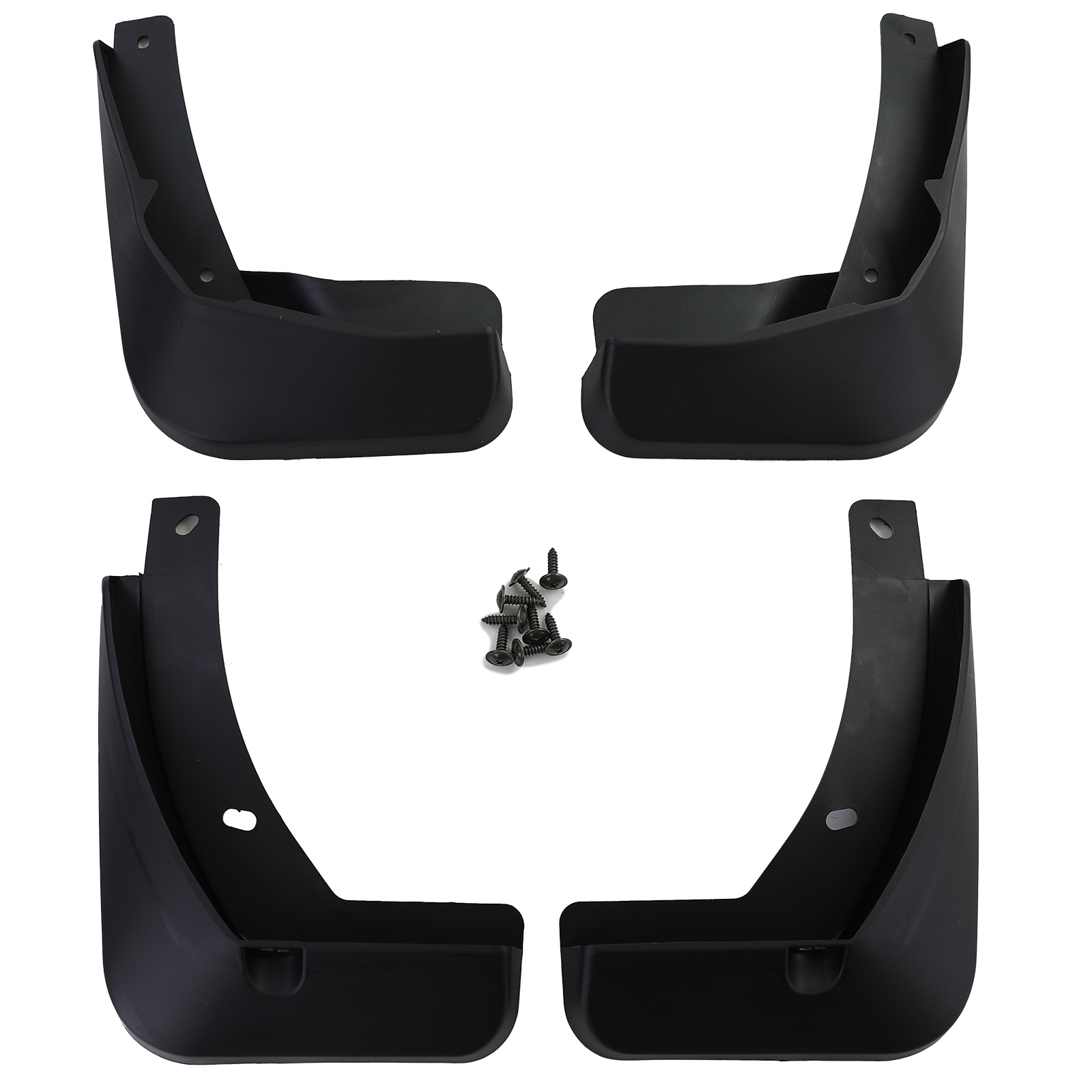 Spatlappen - voor VW Golf 7 2017-2019 - 4-delig - voor en achter - zwart