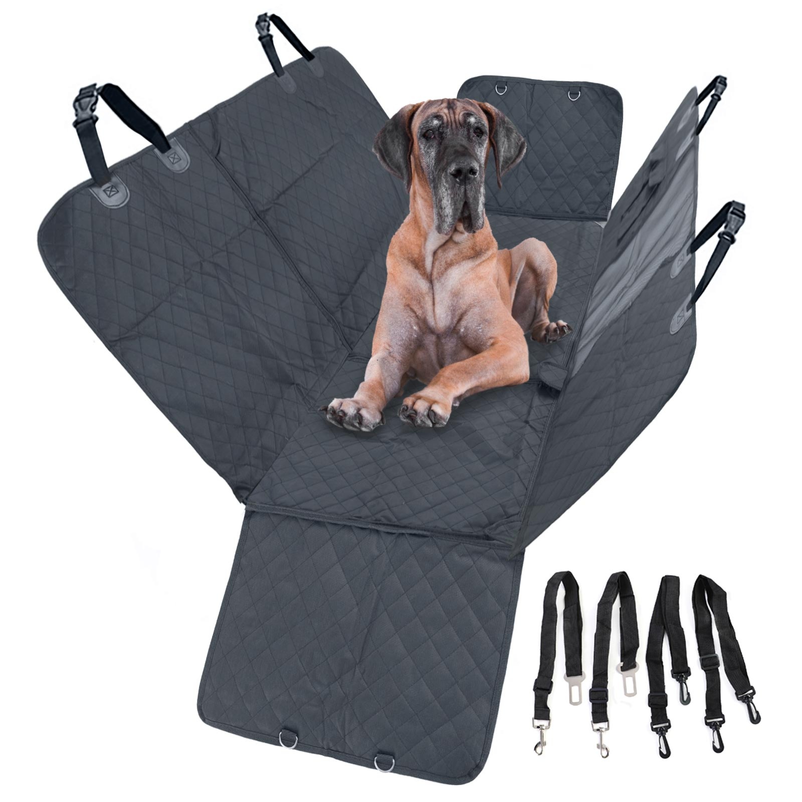 Autostoel hond - hondenstoel auto - universeel - zwart