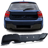 Achterbumper diffusor geschikt voor BMW 1-serie F20 F21 114 116 118 120 2011-02/2015 - zwart mat