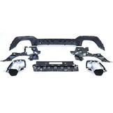 Diffusor achterbumper - geschikt voor BMW 3-serie G20 G21 320i, 330i, 320e, 330e, 320d, 330d sedan/touring 11/2018-06/2022 - glanzend zwart