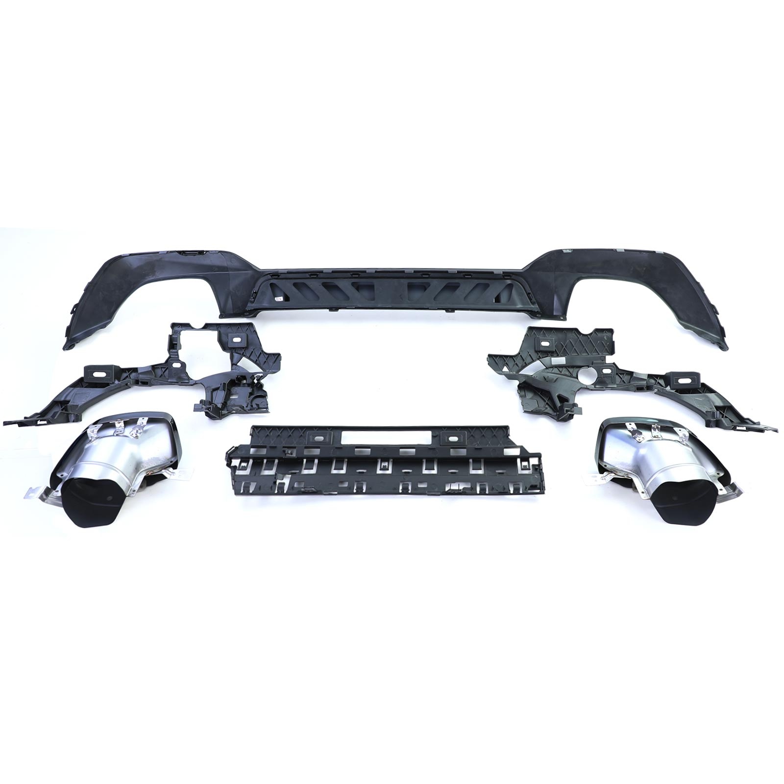 Diffusor achterbumper - geschikt voor BMW 3-serie G20 G21 320i, 330i, 320e, 330e, 320d, 330d sedan/touring 11/2018-06/2022 - glanzend zwart