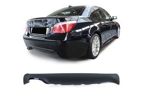 Diffusor achterbumper geschikt voor BMW 5-serie E60/E61 sedan/touring 07/2003-03/2010 - glanzend zwart