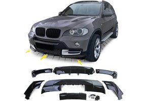 Body kit - voor BMW X5 E70 02/2007-05/2010 - 7-delig - hoogglans zwart