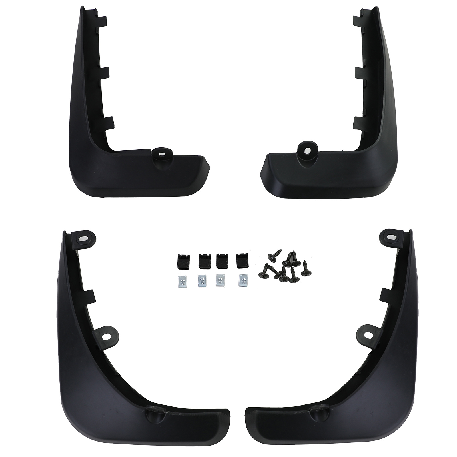 Spatlappen - voor VW New Beetle Cabrio 9C 2005-2010 - 4-delige set - zwart