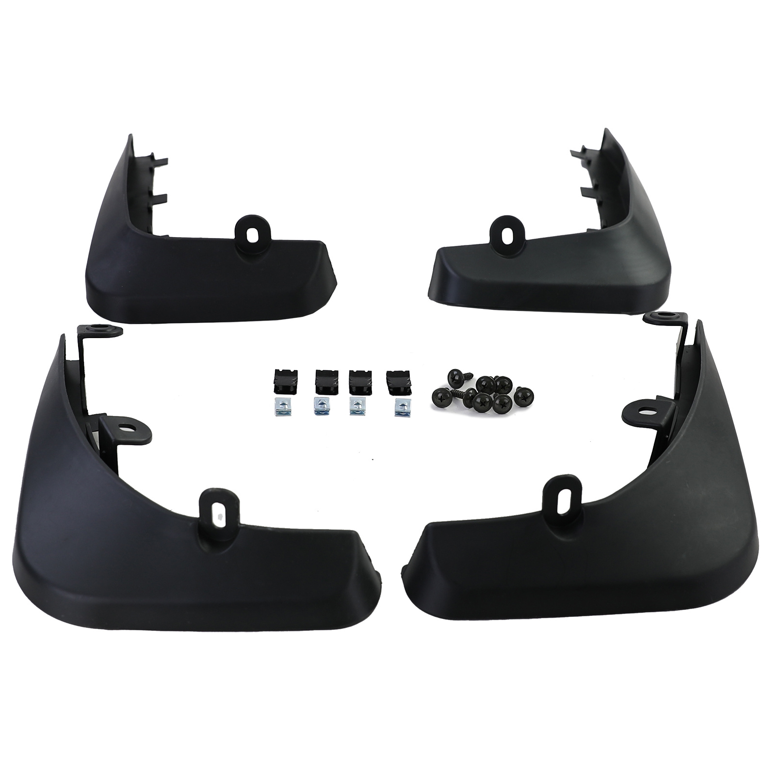 Spatlappen - geschikt voor VW New Beetle Cabrio 9C 2005-2010 - 4-delige set - zwart