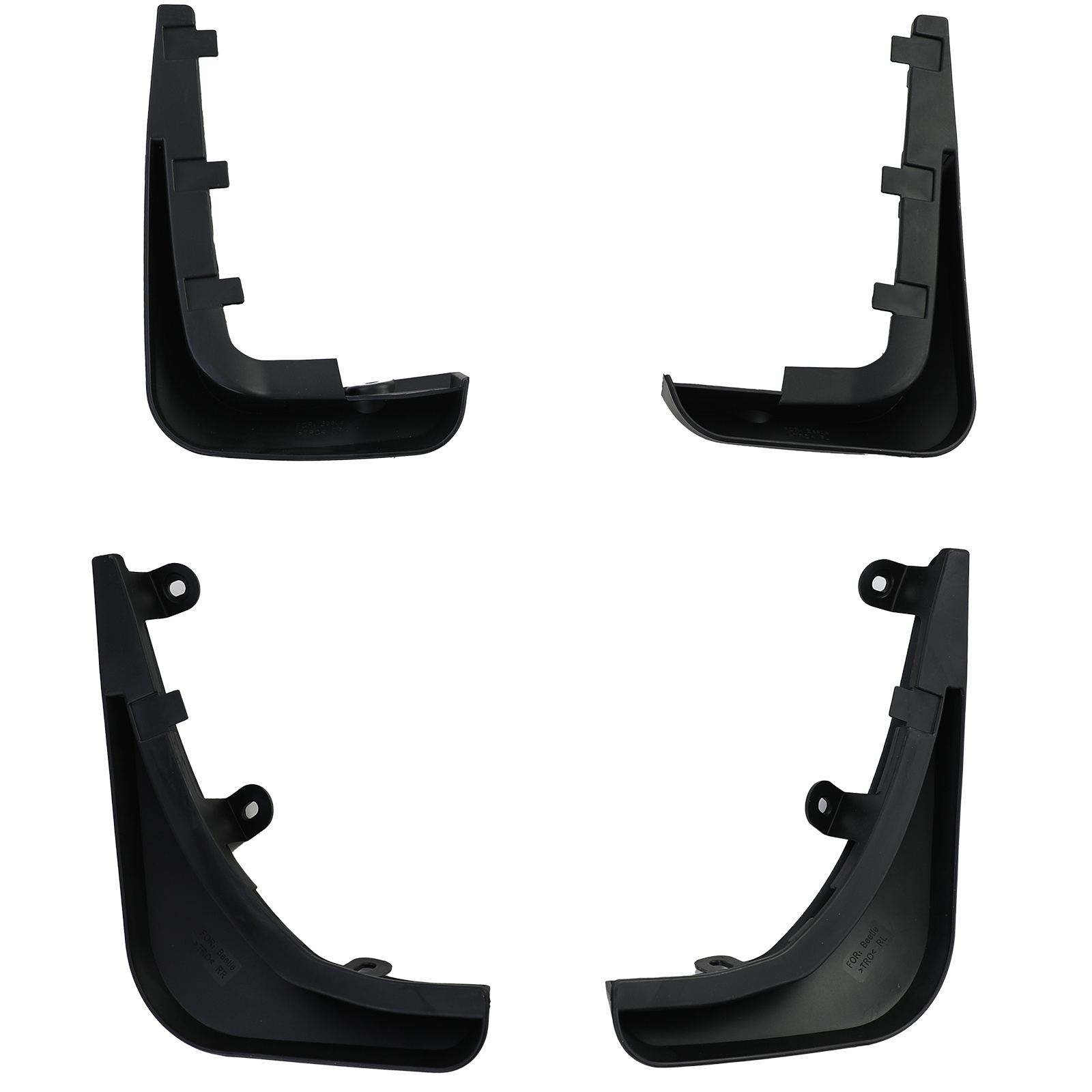 Spatlappen - geschikt voor VW New Beetle Cabrio 9C 2005-2010 - 4-delige set - zwart