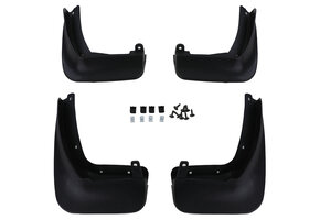 Spatlappen - voor VW Beetle / Beetle Cabrio 5 2011-2019 - 4-delig - zwart