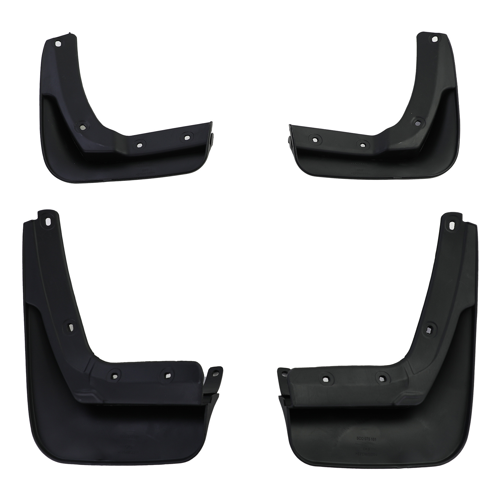 Spatlappen geschikt voor VW Beetle / Beetle Cabrio 5 2011-2019 - 4-delig - zwart