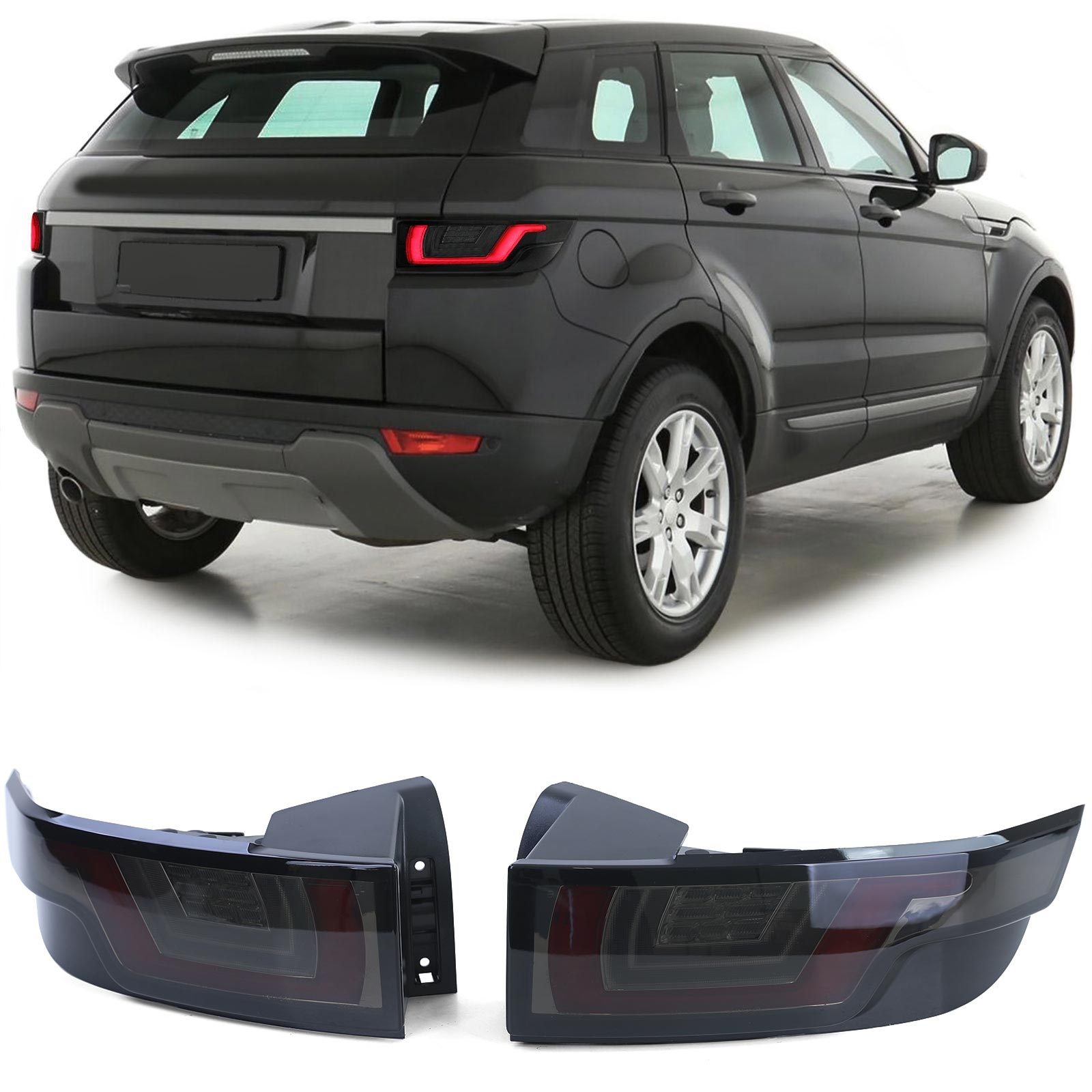 Achterlichten - Range Rover Evoque LV juni 2011-07/2015 - LED - zwart smoke