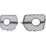 Grille - mistlamp rooster - geschikt voor BMW X6 E71 05/2006-06/2014 - 2-delig - mat zwart