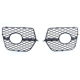 Grille - mistlamp rooster - geschikt voor BMW X6 E71 05/2006-06/2014 - 2-delig - mat zwart