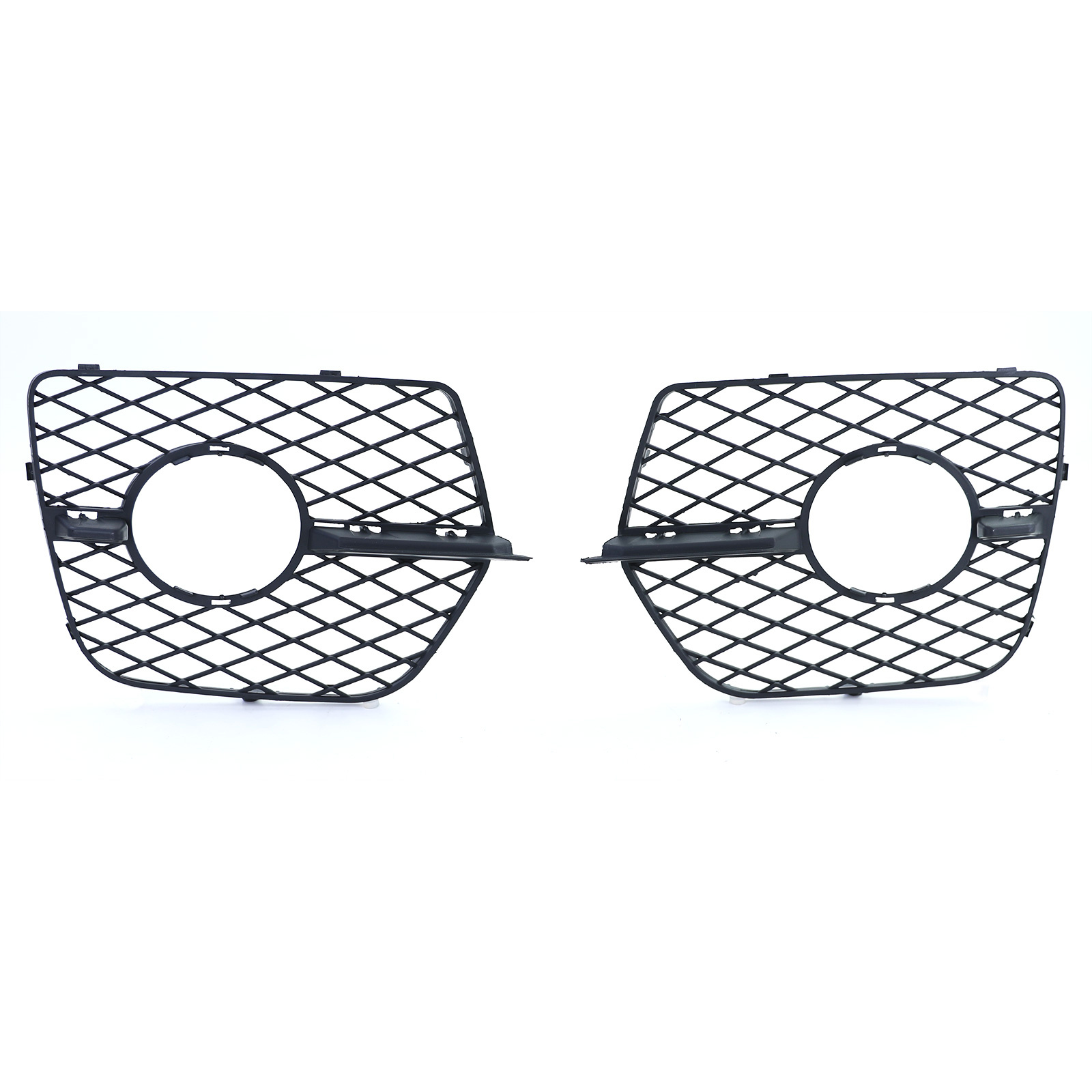 Grille - mistlamp rooster - geschikt voor BMW X6 E71 05/2006-06/2014 - 2-delig - mat zwart