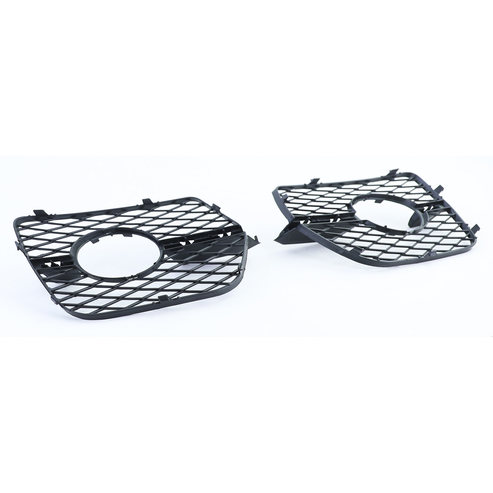 Grille - mistlamp rooster - geschikt voor BMW X6 E71 05/2006-06/2014 - 2-delig - mat zwart