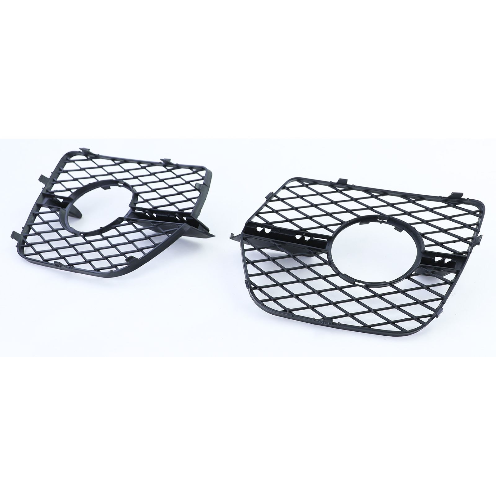 Grille - mistlamp rooster - geschikt voor BMW X6 E71 05/2006-06/2014 - 2-delig - mat zwart