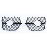 Grille - mistlamp rooster - BMW X6 E71 05/2006-06/2014 - 2-delig - mat zwart