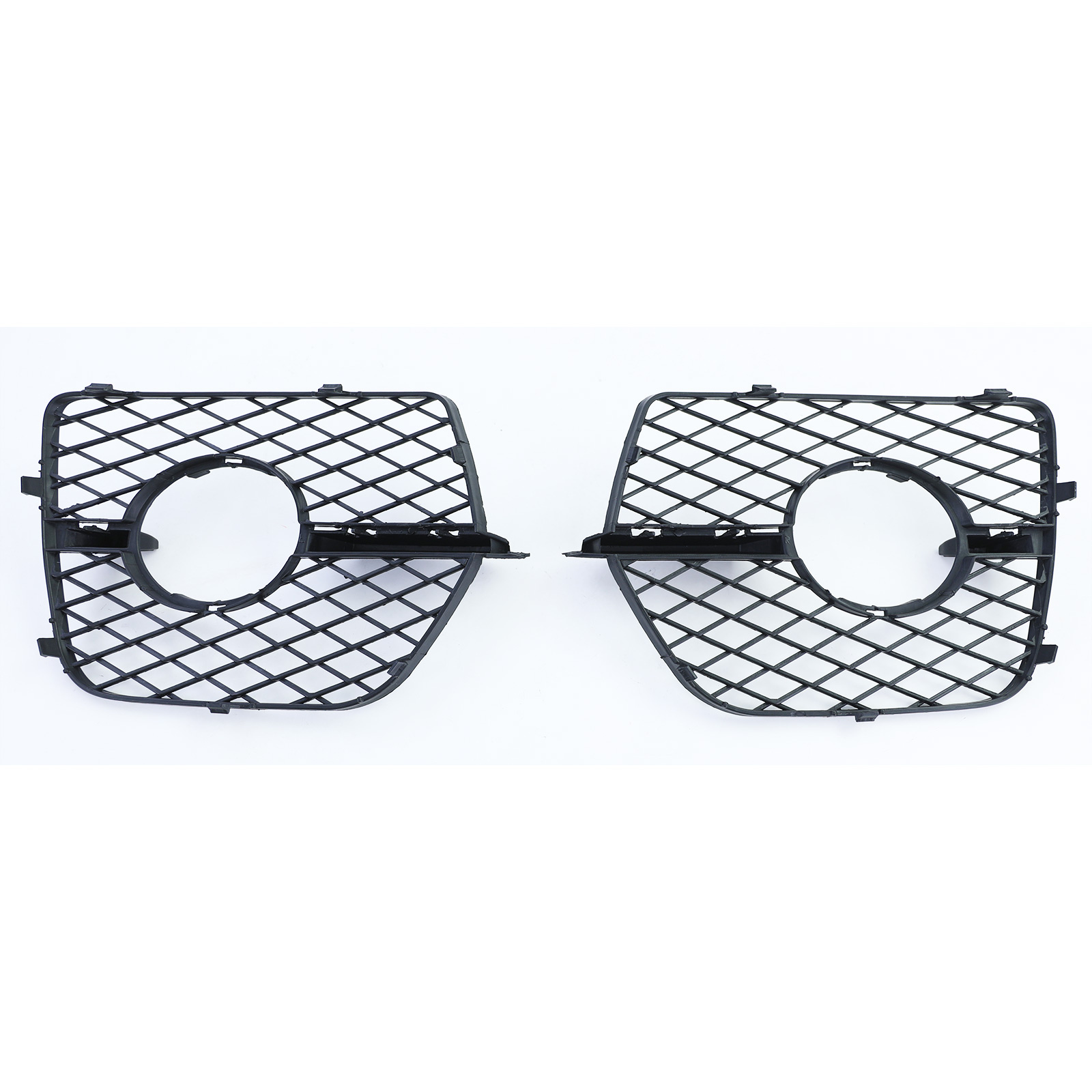 Grille - mistlamp rooster - geschikt voor BMW X6 E71 05/2006-06/2014 - 2-delig - mat zwart