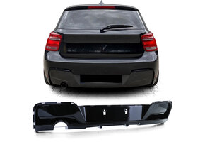 Achterbumper diffusor geschikt voor BMW 1-serie F20 F21 114 116 118 120 2011-02/2015 - glanzend zwart