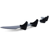 Diffusor achterbumper - geschikt voor VW Golf 6 R20 10/2008 tot en met 11/2013 - set van 2 - zwart glans