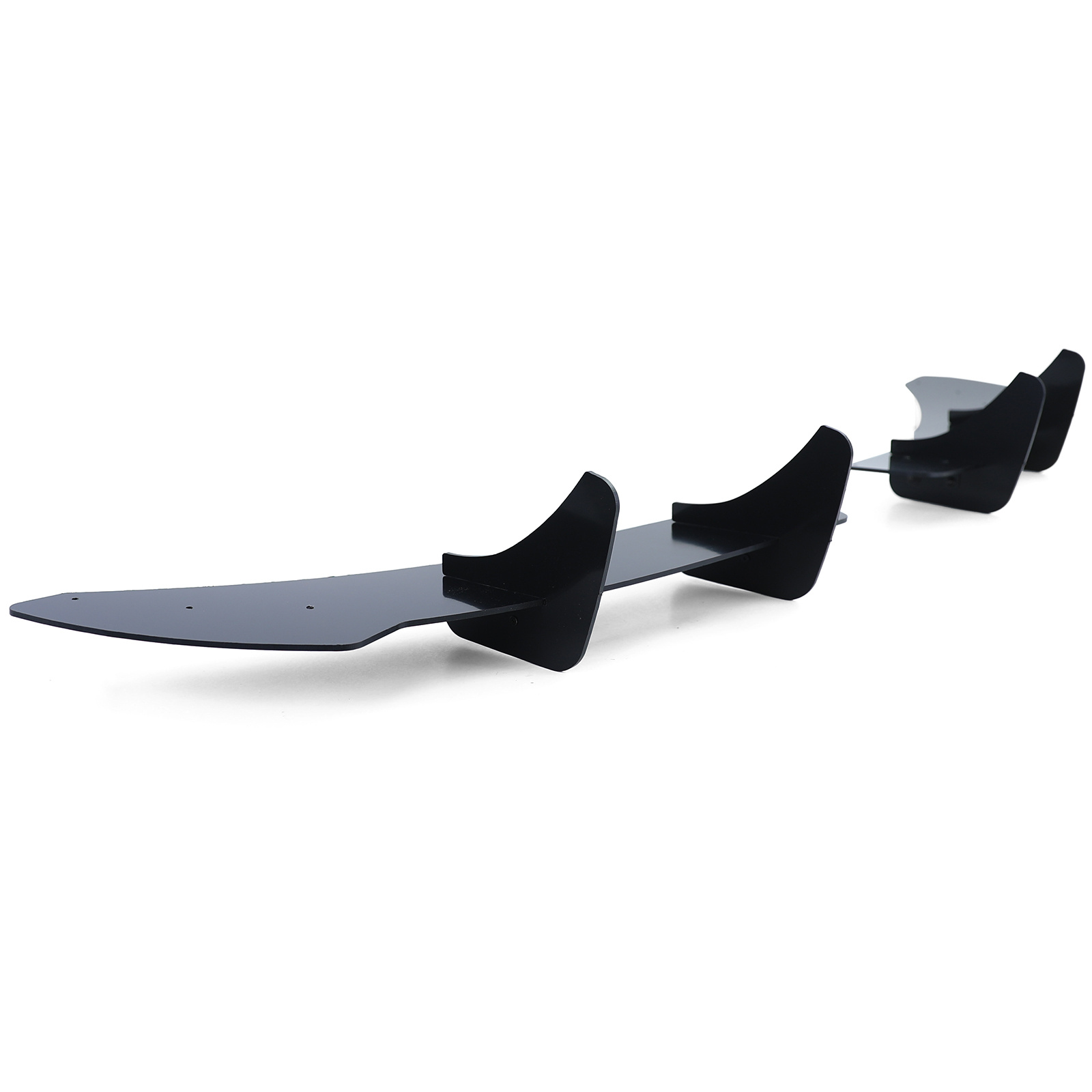 Diffusor achterbumper - geschikt voor VW Golf 6 R20 10/2008 tot en met 11/2013 - set van 2 - zwart glans