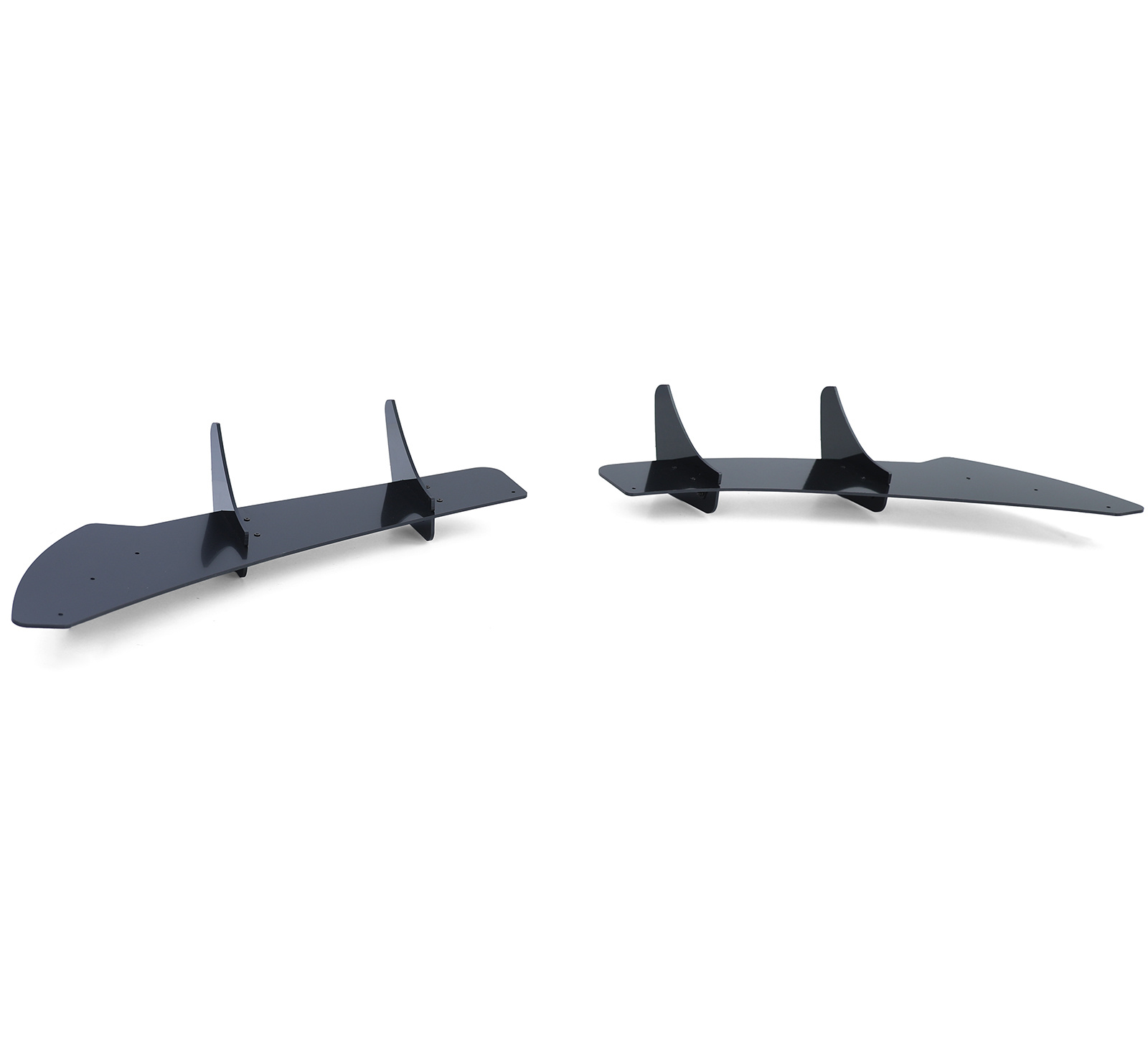 Diffusor achterbumper - geschikt voor VW Golf 6 R20 10/2008 tot en met 11/2013 - set van 2 - zwart glans