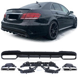 Achterbumper diffusor geschikt voor Mercedes E-Klasse W212 sedan, facelift 2013-2016 - 4-delig - glanzend zwart