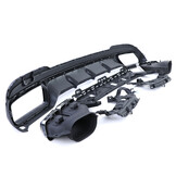 Achterbumper diffusor geschikt voor Mercedes E-Klasse W212 sedan, facelift 2013-2016 - 4-delig - glanzend zwart