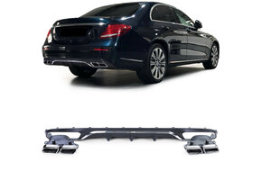 Diffusor achterbumper geschikt voor Mercedes E-Klasse W213 sedan 2016-2020 - chroom