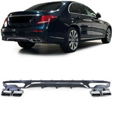 Diffusor achterbumper geschikt voor Mercedes E-Klasse W213 sedan 2016-2020 - chroom