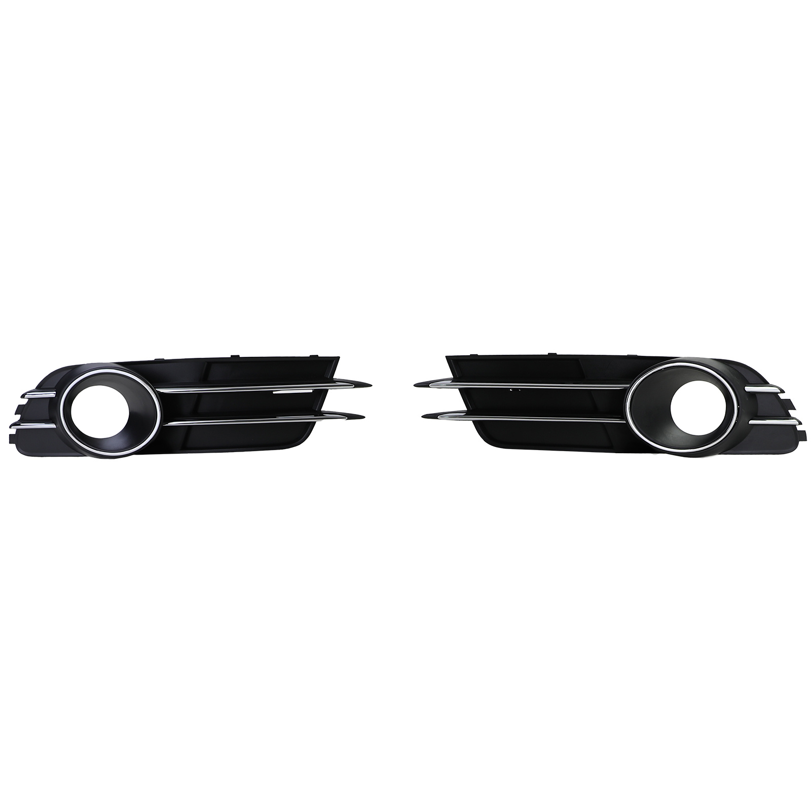 Grille - mistlamp rooster - geschikt voor Audi A6 C7/4G, sedan/avant 11/2010-10/2014 - 2-delig - zonder S-Line - zwart chroom
