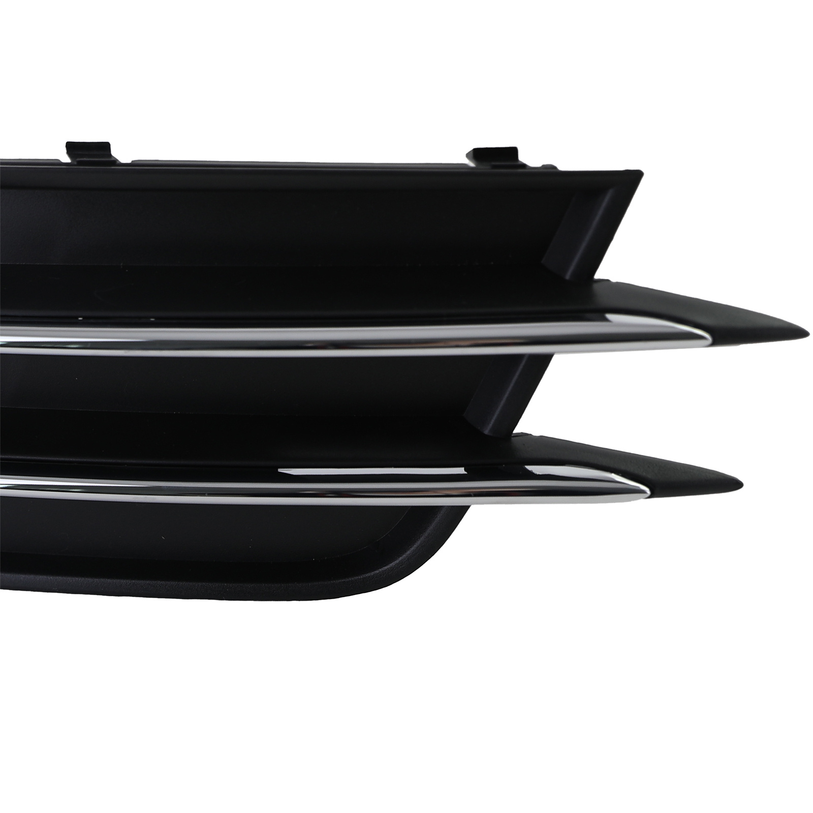 Grille - mistlamp rooster - geschikt voor Audi A6 C7/4G, sedan/avant 11/2010-10/2014 - 2-delig - zonder S-Line - zwart chroom