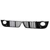 Grille - mistlamp rooster - geschikt voor Audi A5 8T, cabrio/sportback 2007-07/2011 - 2-delig - zwart glans