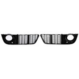 Grille - mistlamp rooster - geschikt voor Audi A5 8T, cabrio/sportback 2007-07/2011 - 2-delig - zwart glans