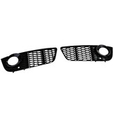 Grille - mistlamp rooster - geschikt voor Audi A5 8T, cabrio/sportback 2007-07/2011 - 2-delig - zwart glans