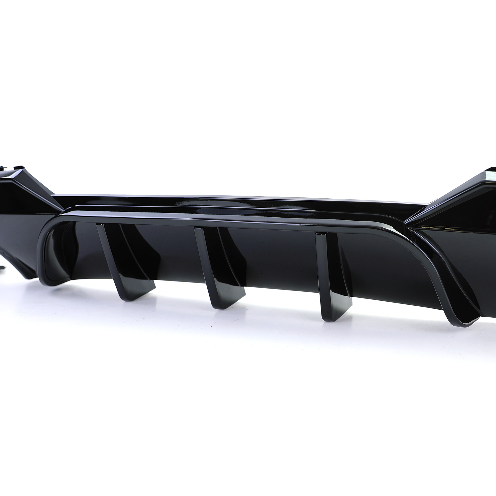 Achterbumper diffusor geschikt voor BMW 4-serie G22 G23 420 430 coupe/cabrio vanaf 2020 - glanzend zwart