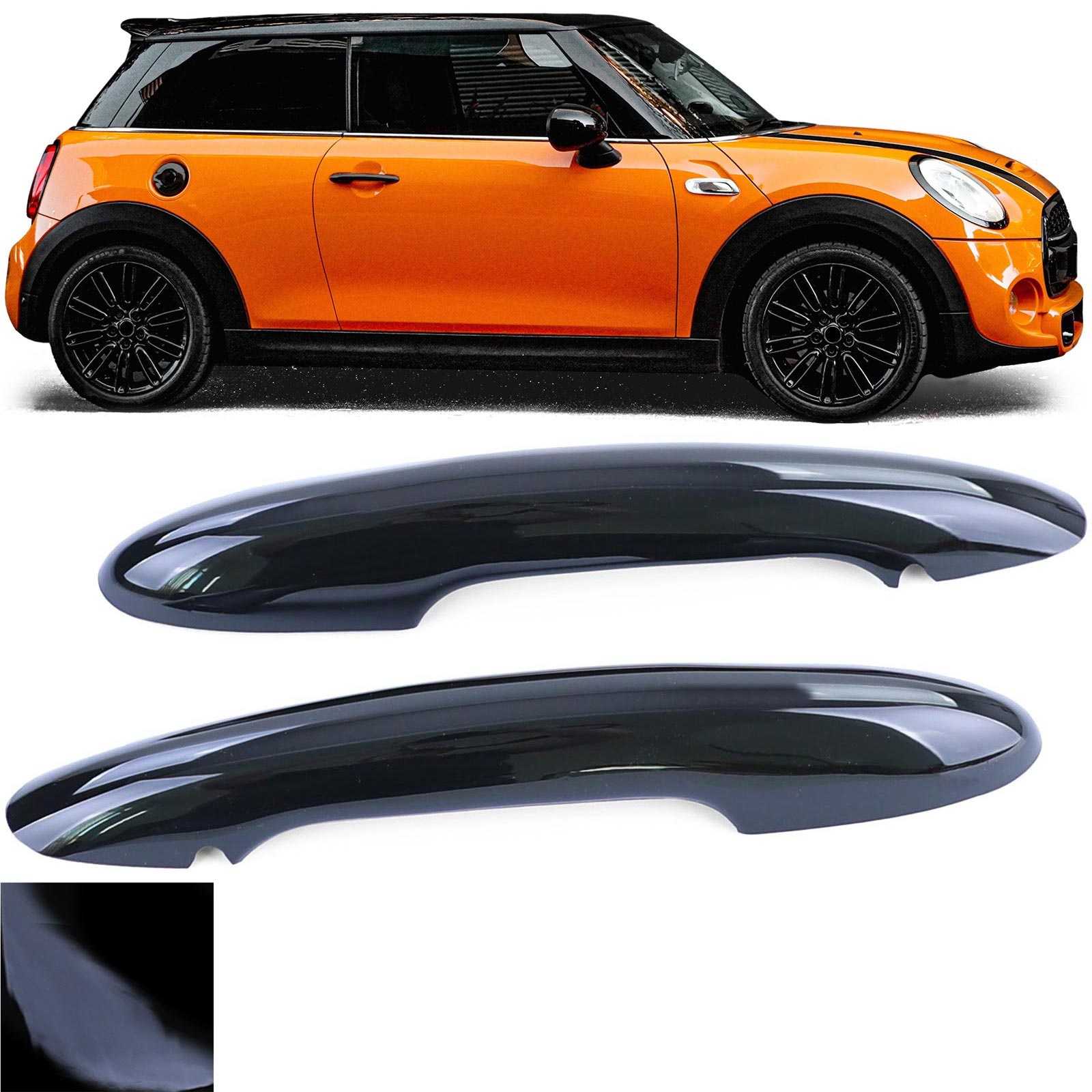 Deurgrepen - voor Mini One/Cooper F55/F56/F57﻿ vanaf 2013 - hoogglans zwart