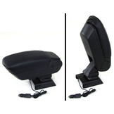 Armsteun auto - geschikt voor Opel Astra H 2004-2010 - met 2 USB-poorten en stekker - zwart