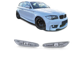 Zijknipperlichten geschikt voor BMW X1 E84 vanaf 10/2009, 1-serie E81/E87 09/2004-09/2012 - wit