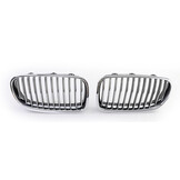 Grille - nieren geschikt voor BMW 5-serie F10/F11, sedan/touring 2010-2017 - 2-delig - zwart chroom