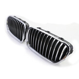 Grille - nieren - BMW 5-serie F10/F11, sedan/touring 2010-2017 - 2-delig - zwart chroom