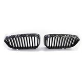 Grille - nieren geschikt voor BMW 5-serie F10/F11, sedan/touring 2010-2017 - 2-delig - zwart chroom