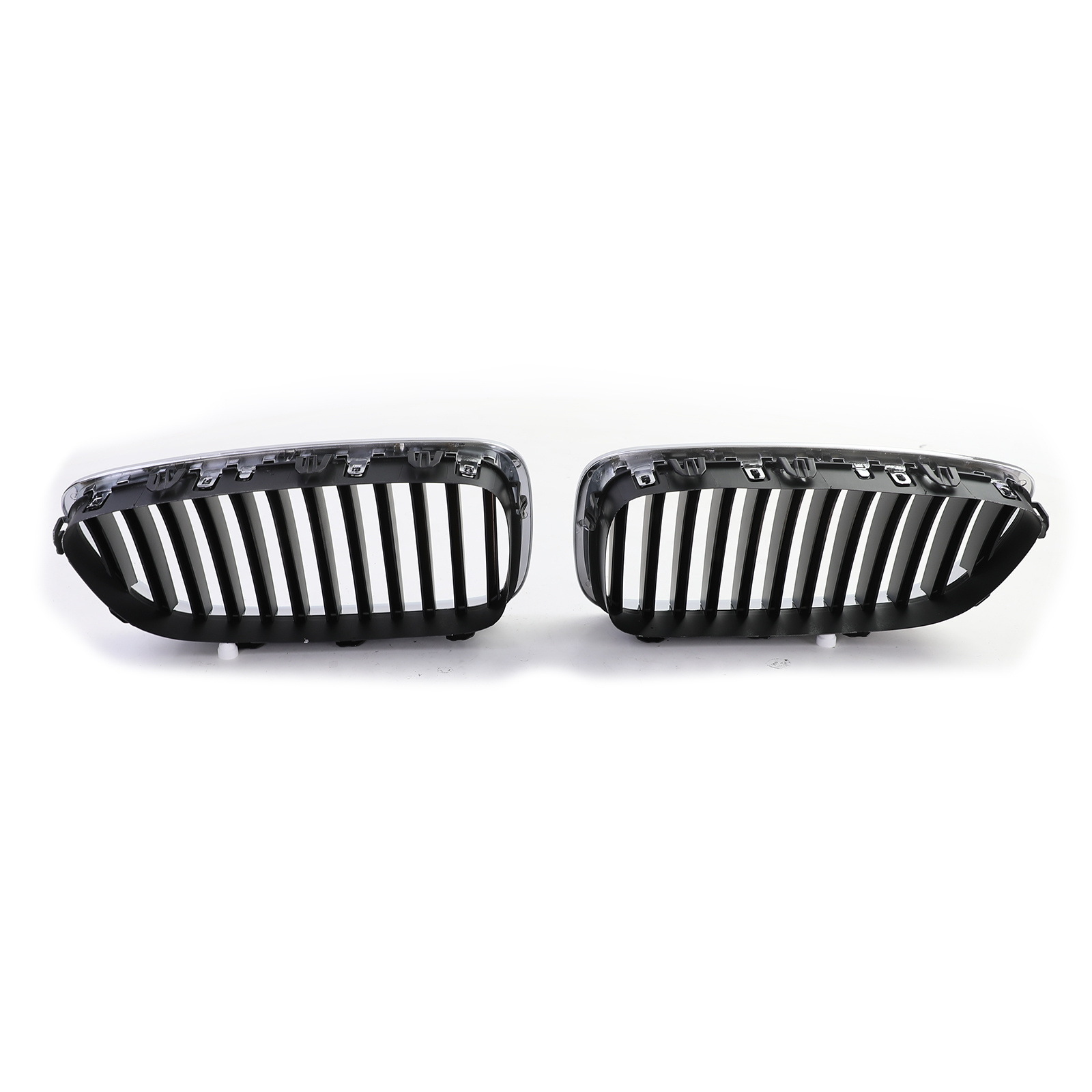 Grille - nieren geschikt voor BMW 5-serie F10/F11, sedan/touring 2010-2017 - 2-delig - zwart chroom