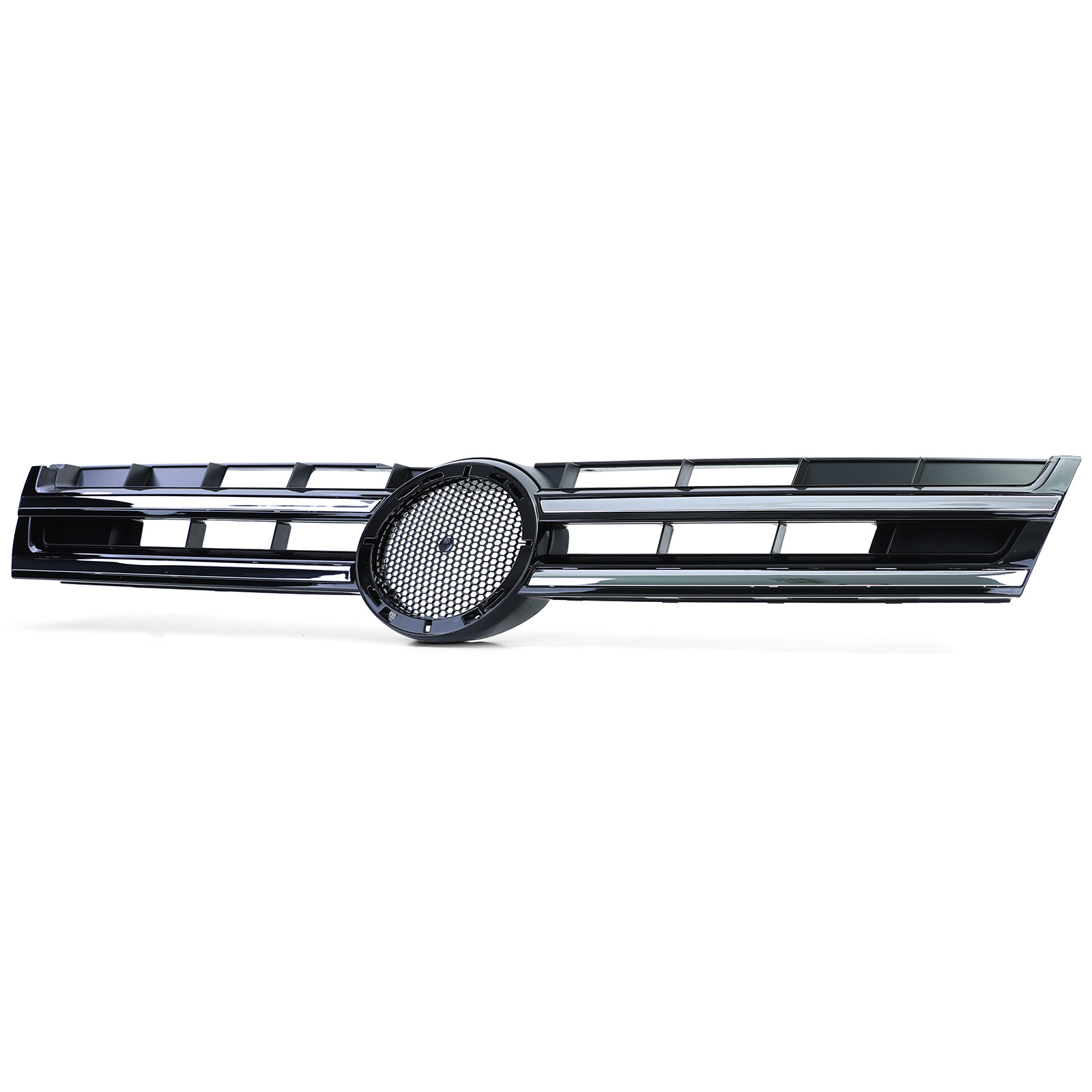 Grille - voorgrille - voor VW Touareg 2 7P 01/2010-9/2014 - zwart glans/chroom