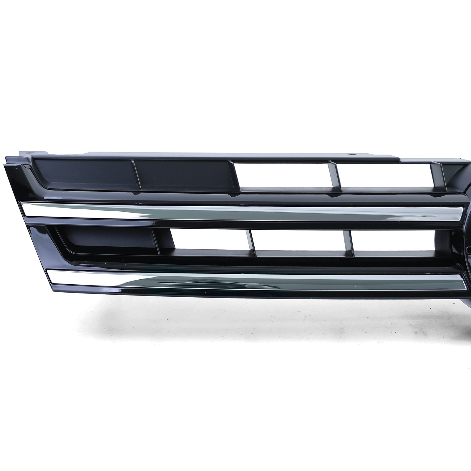Grille - voorgrille - voor VW Touareg 2 7P 01/2010-9/2014 - zwart glans/chroom