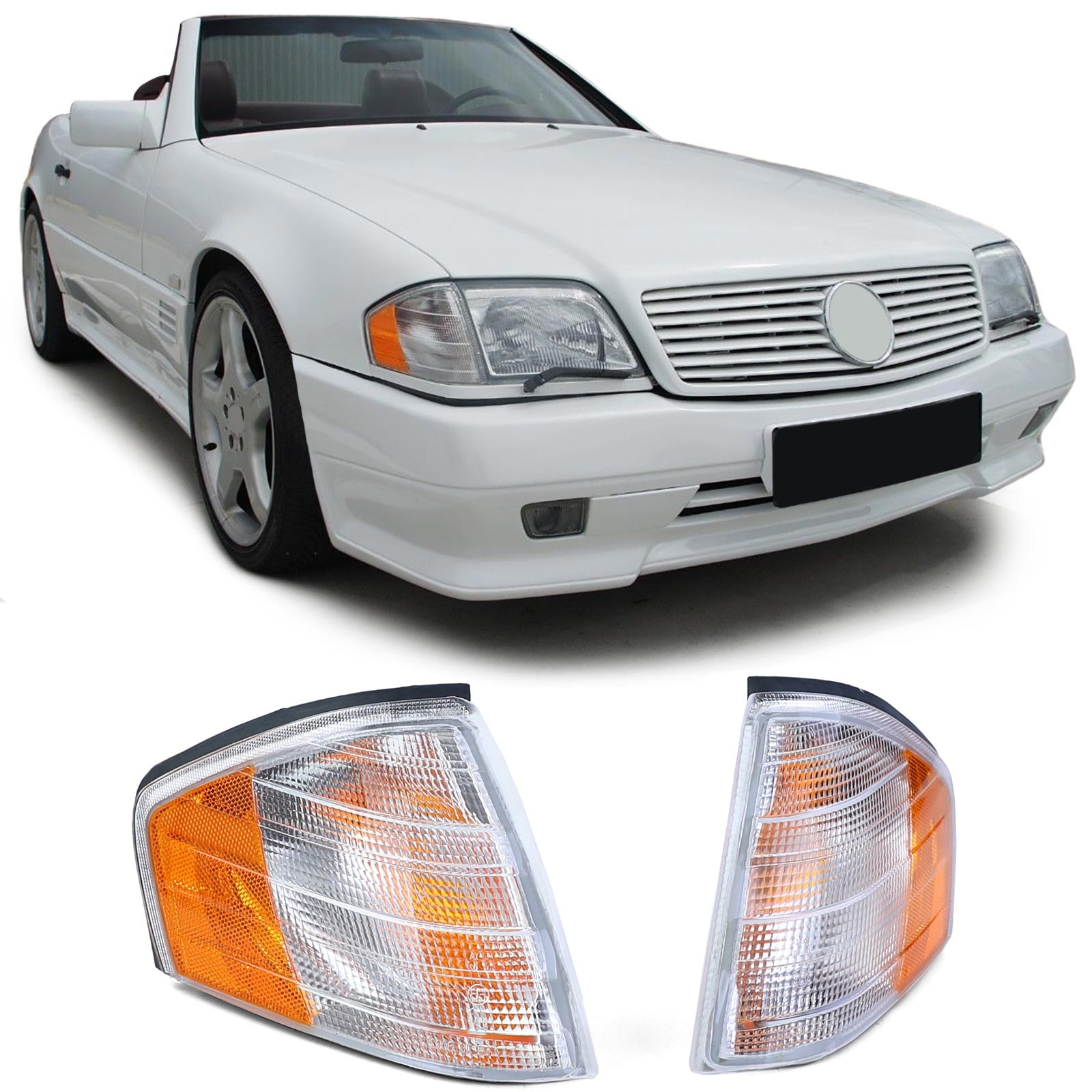 Knipperlichten voor Mercedes SL R129 03/1989-08/1993 - wit