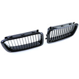 Grille - nieren - geschikt voor BMW 7-serie E38 1994-2001 - 2-delig - zwart glans