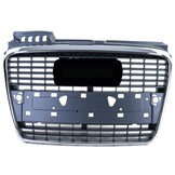 Grille - voorgrille - geschikt voor Audi A4 B7/8E, sedan/kombi/cabrio 2004-2008 - met PDC - chroom