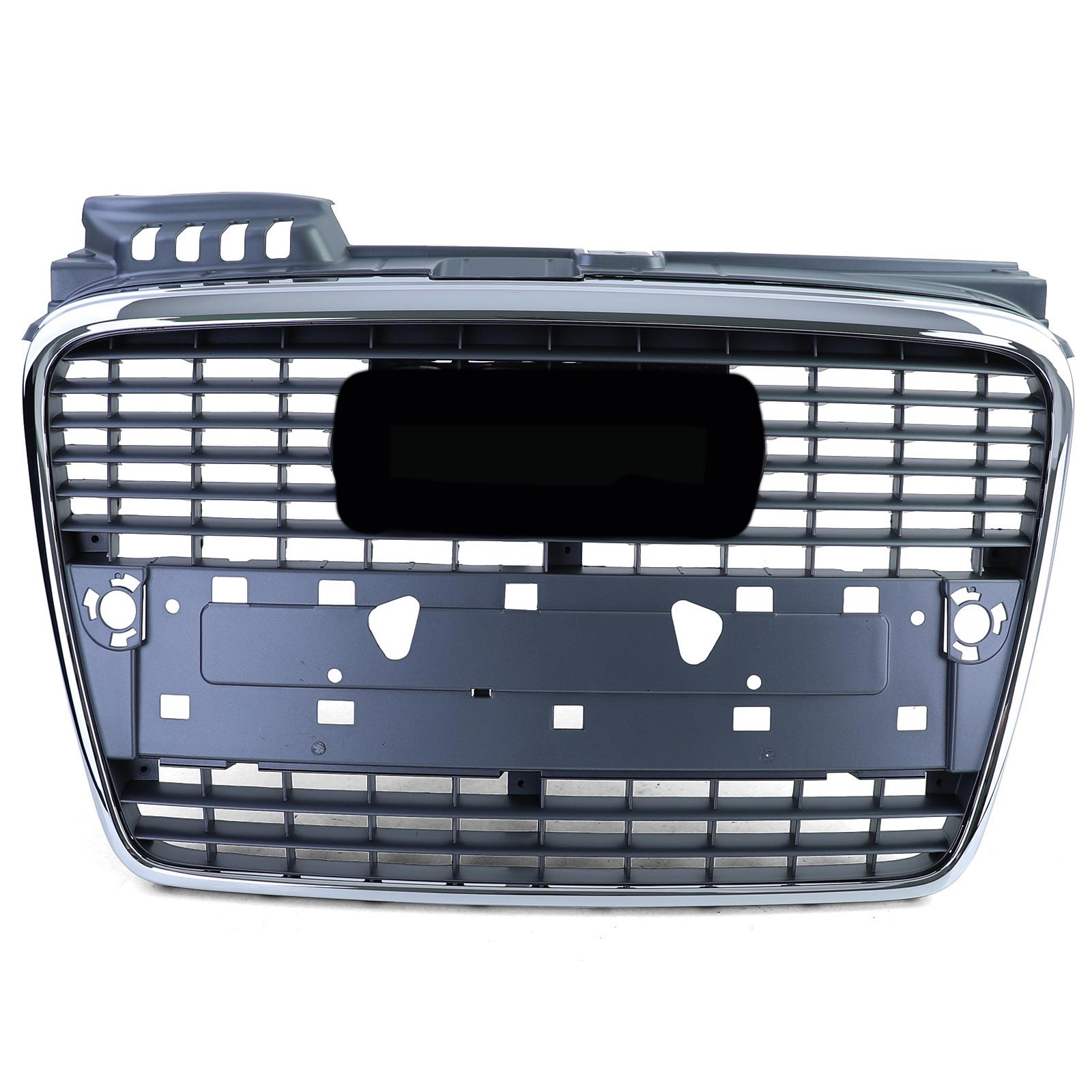 Grille - voorgrille - geschikt voor Audi A4 B7/8E, sedan/kombi/cabrio 2004-2008 - met PDC - chroom