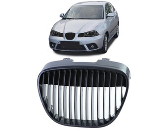 Grille - voorgrille - Seat Ibiza/Cordoba 6L 2002-2009 - zwart
