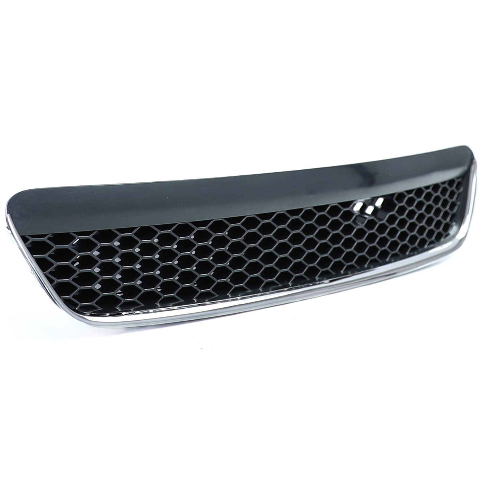 Grille - voorgrille - Opel Astra G, sedan/coupé/caravan/cabrio 1997-2004 - zwart glans chroom