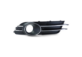 Grille - mistlamp rooster - voor Audi A6 C7/4G, sedan/avant 11/2010-10/2014 - rechts - zwart